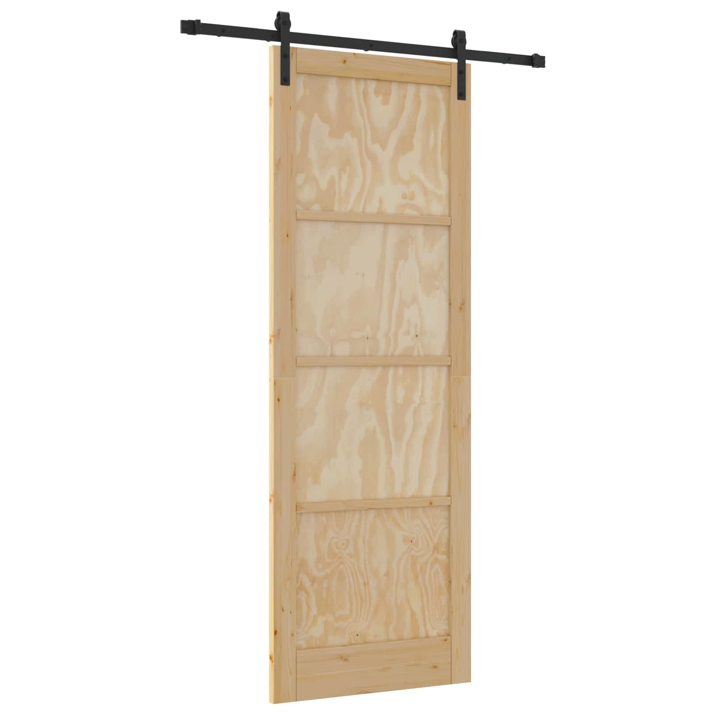 vidaXL Sliding Door Natural 83 x 232 cm Solid Pine Wood