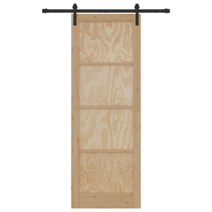 vidaXL Sliding Door Natural 83 x 232 cm Solid Pine Wood