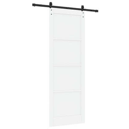 vidaXL Sliding Door White 83 x 232 cm Solid Pine Wood