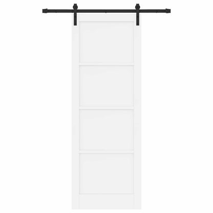 vidaXL Sliding Door White 83 x 232 cm Solid Pine Wood