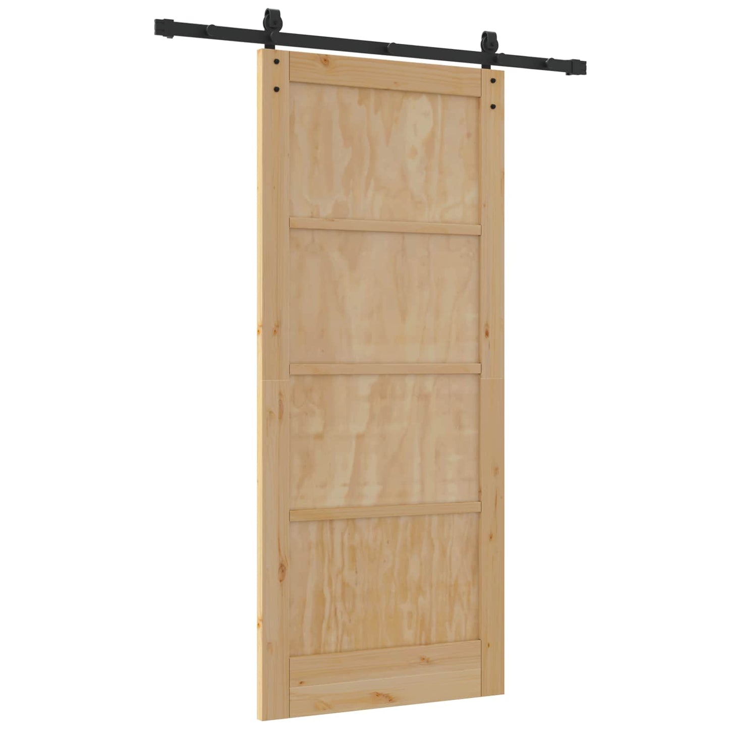 vidaXL Sliding Door Natural 86 x 198.5 cm Solid Pine Wood