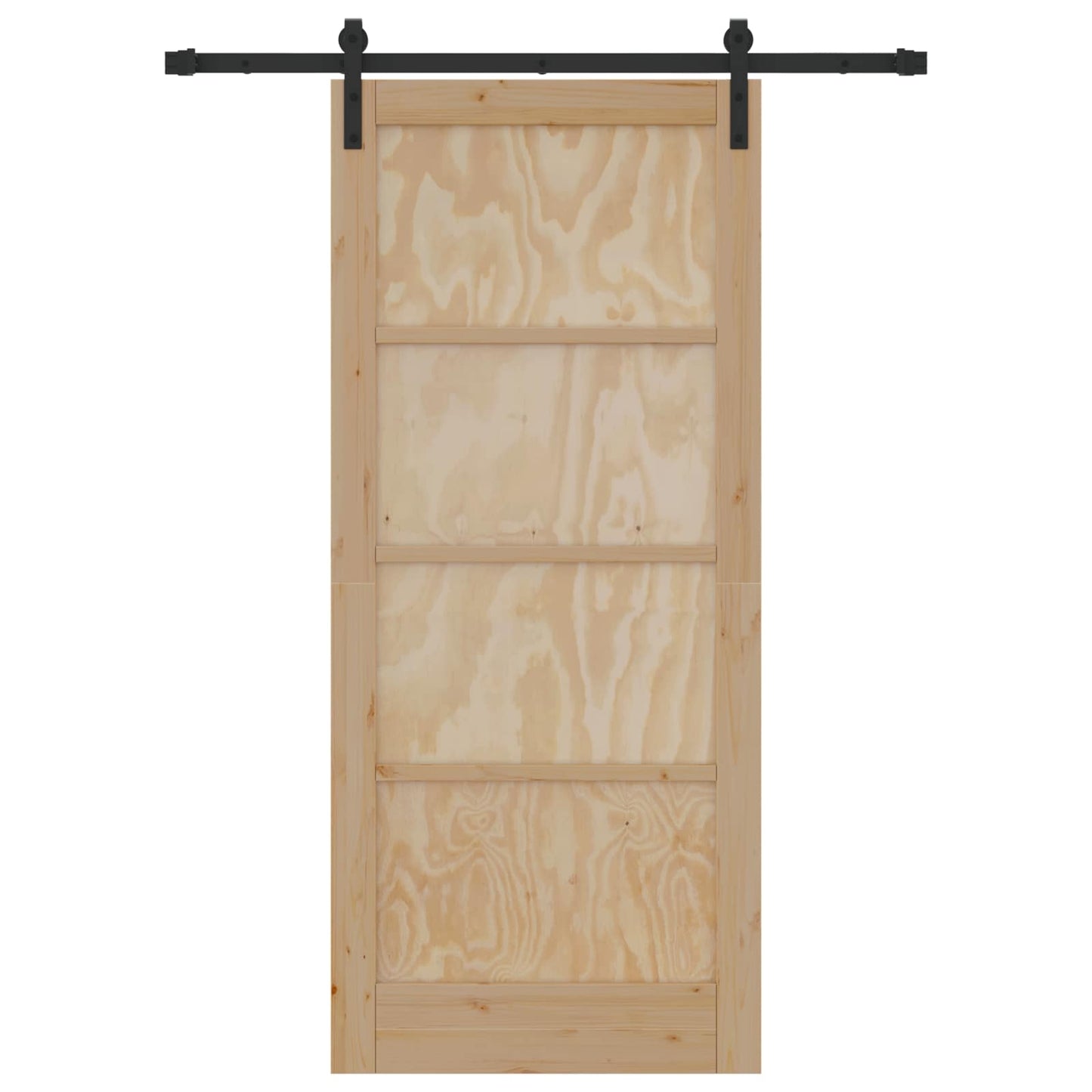 vidaXL Sliding Door Natural 86 x 198.5 cm Solid Pine Wood