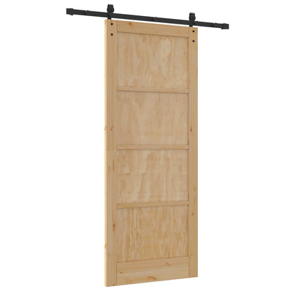 vidaXL Sliding Door Natural 86 x 211 cm Solid Pine Wood
