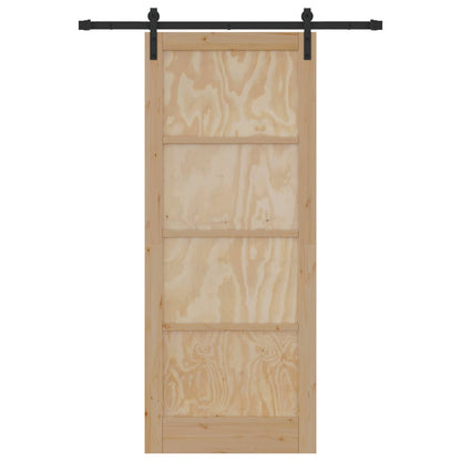 vidaXL Sliding Door Natural 86 x 211 cm Solid Pine Wood
