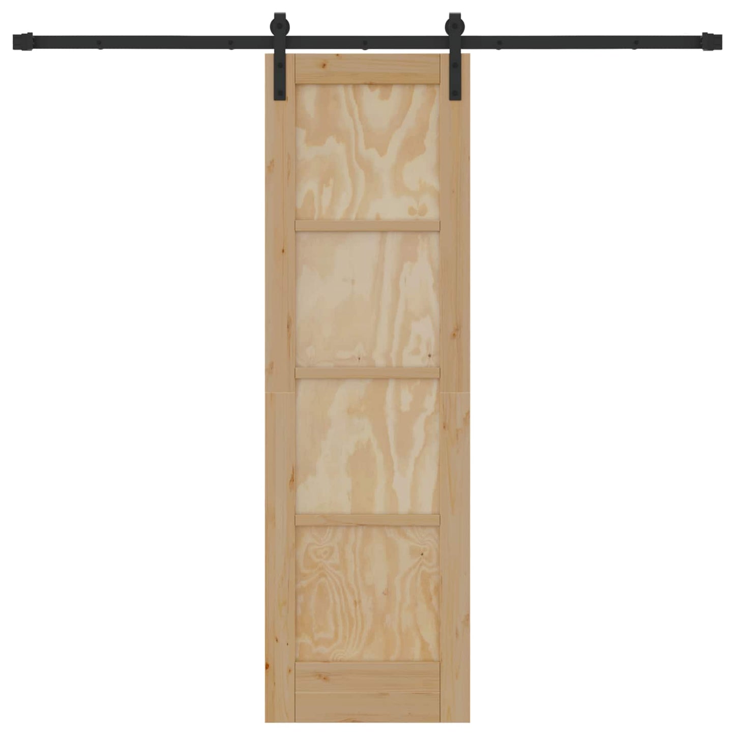 vidaXL Sliding Door Natural 61 x 198.5 cm Solid Pine Wood
