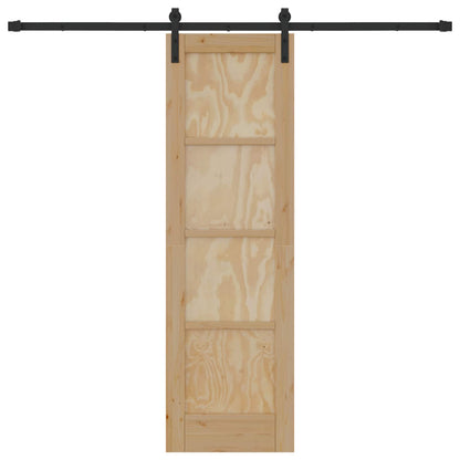 vidaXL Sliding Door Natural 61 x 198.5 cm Solid Pine Wood