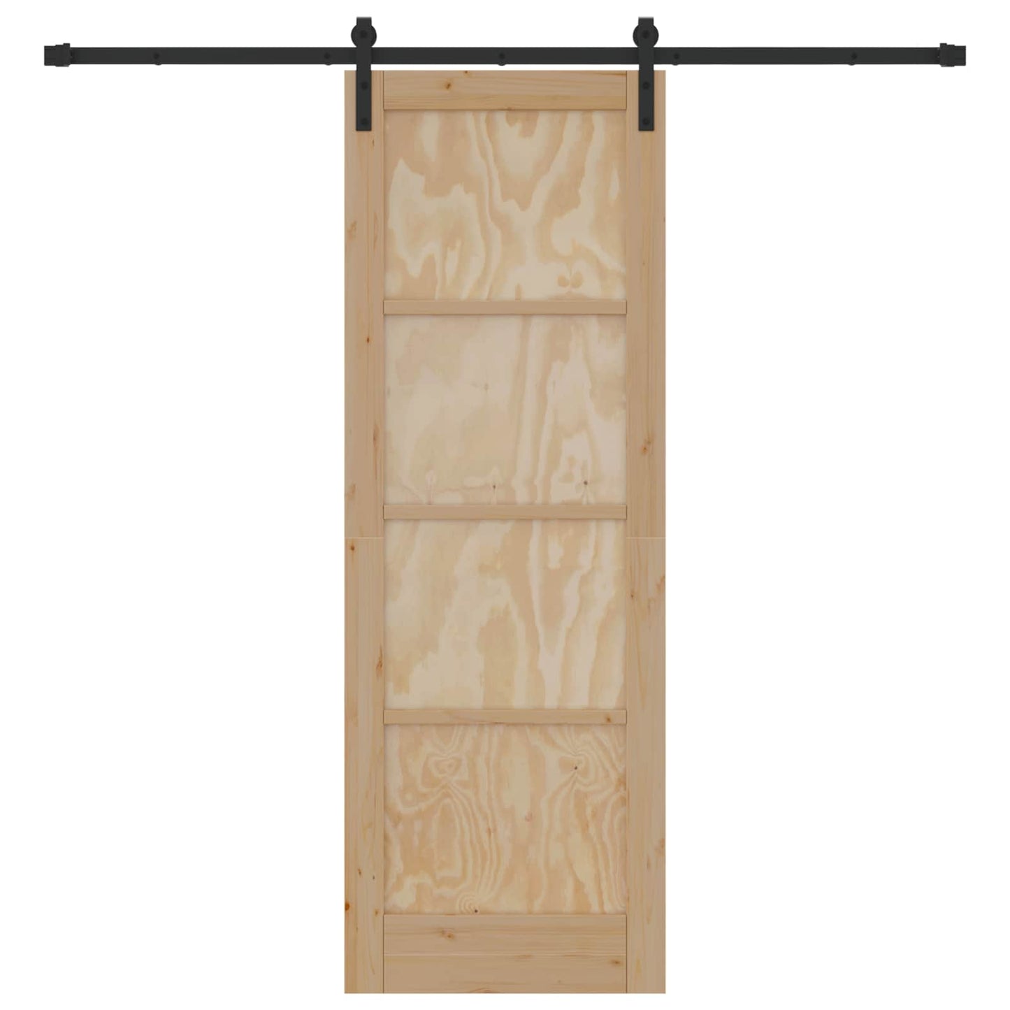 vidaXL Sliding Door Natural 73.5 x 211 cm Solid Pine Wood