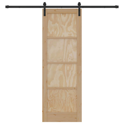 vidaXL Sliding Door Natural 73.5 x 211 cm Solid Pine Wood