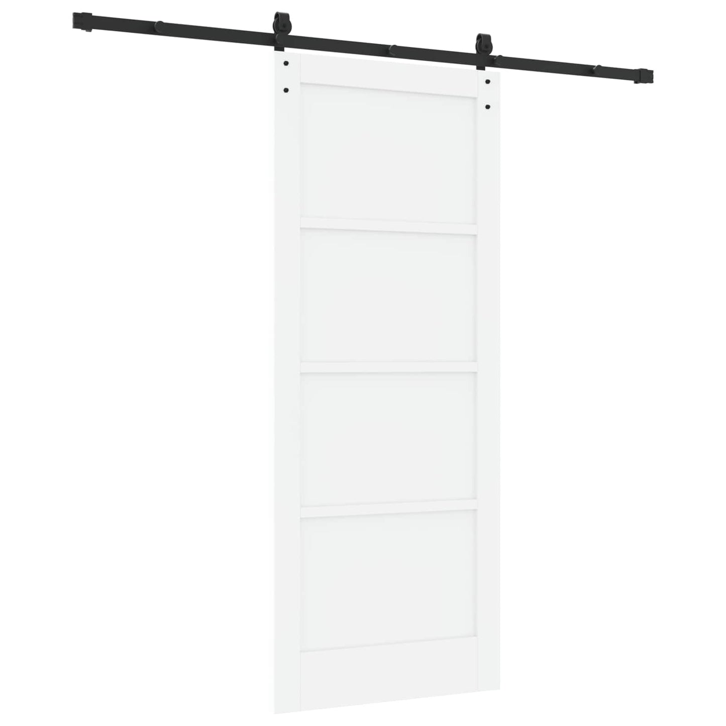 vidaXL Sliding Door White 83 x 202 cm Solid Pine Wood
