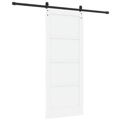 vidaXL Sliding Door White 83 x 202 cm Solid Pine Wood