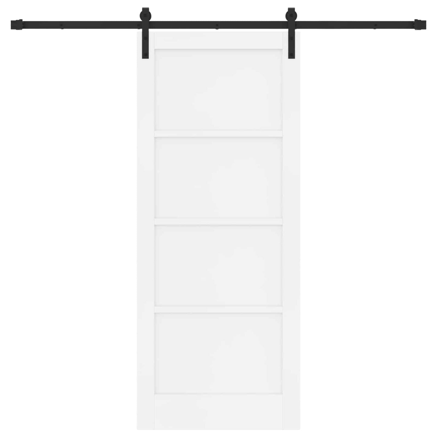 vidaXL Sliding Door White 83 x 202 cm Solid Pine Wood