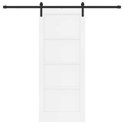 vidaXL Sliding Door White 83 x 202 cm Solid Pine Wood