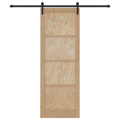 vidaXL Sliding Door Natural 83 x 232 cm Solid Pine Wood