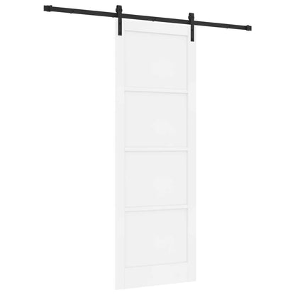 vidaXL Sliding Door White 83 x 232 cm Solid Pine Wood