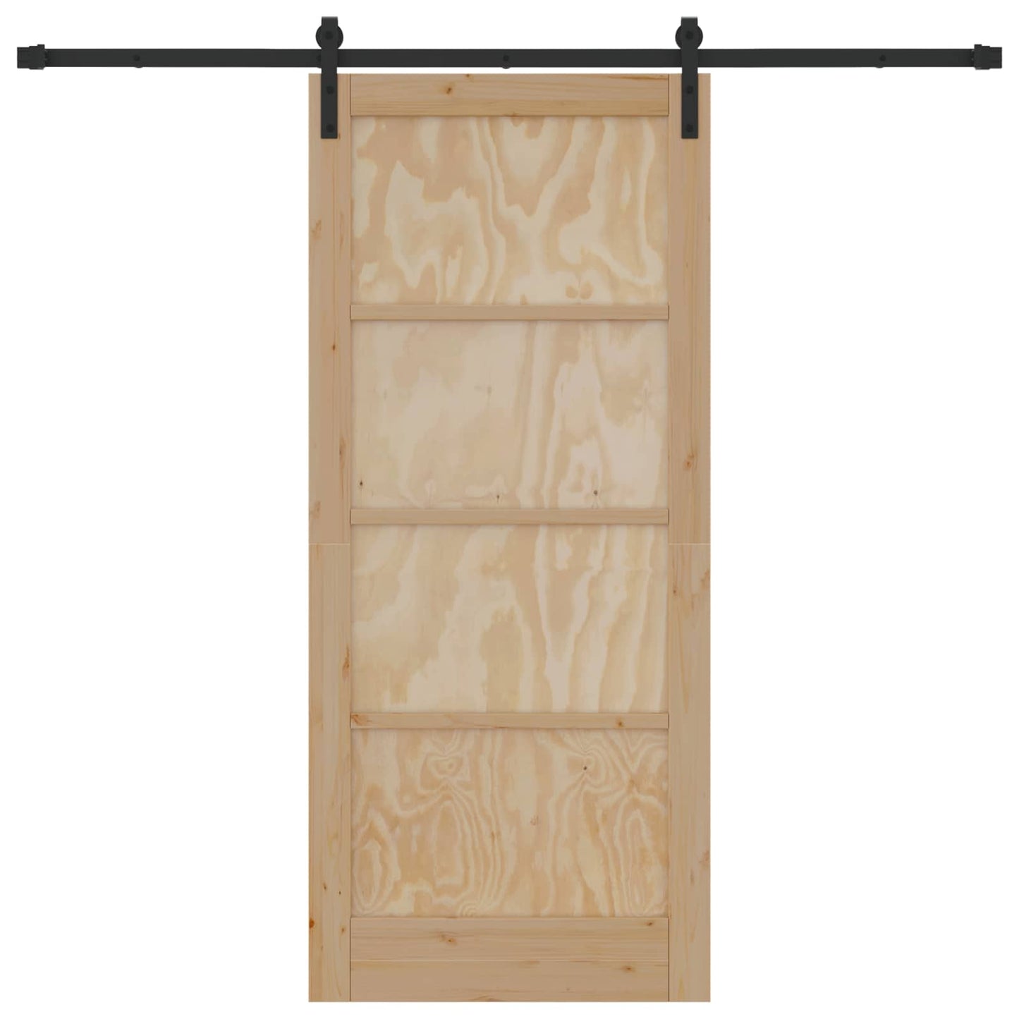 vidaXL Sliding Door Natural 86 x 198.5 cm Solid Pine Wood
