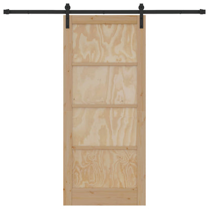 vidaXL Sliding Door Natural 86 x 198.5 cm Solid Pine Wood