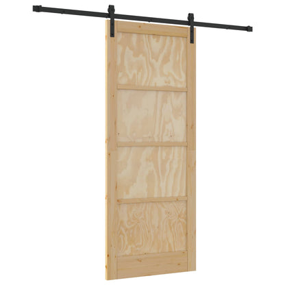 vidaXL Sliding Door Natural 86 x 211 cm Solid Pine Wood