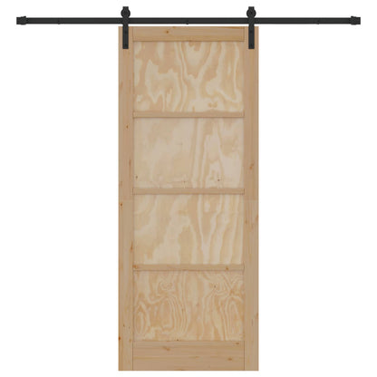 vidaXL Sliding Door Natural 86 x 211 cm Solid Pine Wood