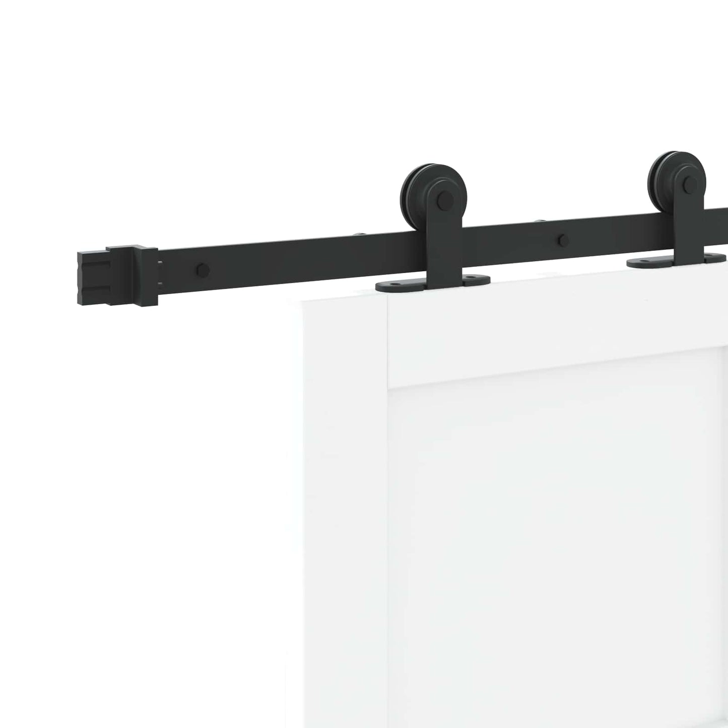vidaXL Sliding Door White and Black 83 x 202 cm Solid Pine Wood