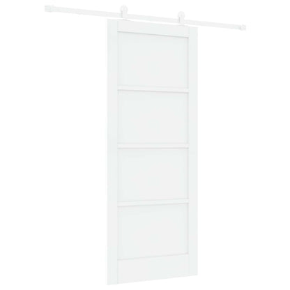 vidaXL Sliding Door White 83 x 202 cm Solid Pine Wood