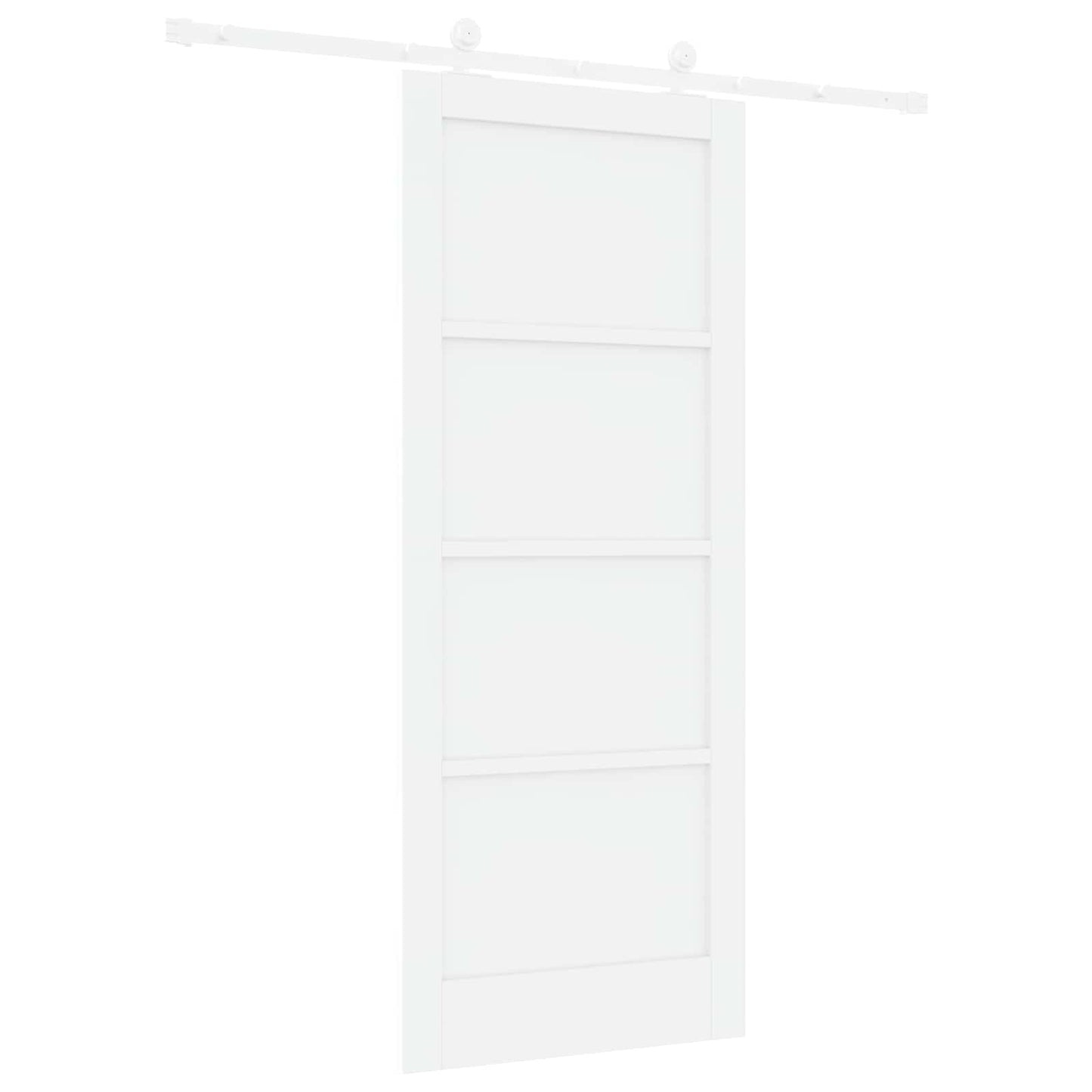 vidaXL Sliding Door White 83 x 202 cm Solid Pine Wood
