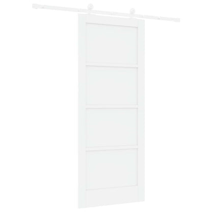 vidaXL Sliding Door White 83 x 202 cm Solid Pine Wood