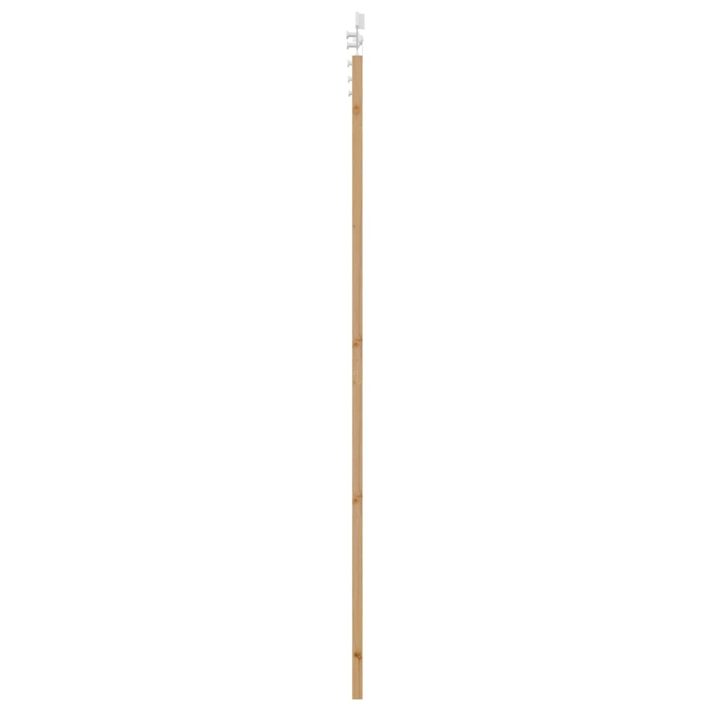 vidaXL Sliding Door Natural and White 83 x 232 cm Solid Pine Wood