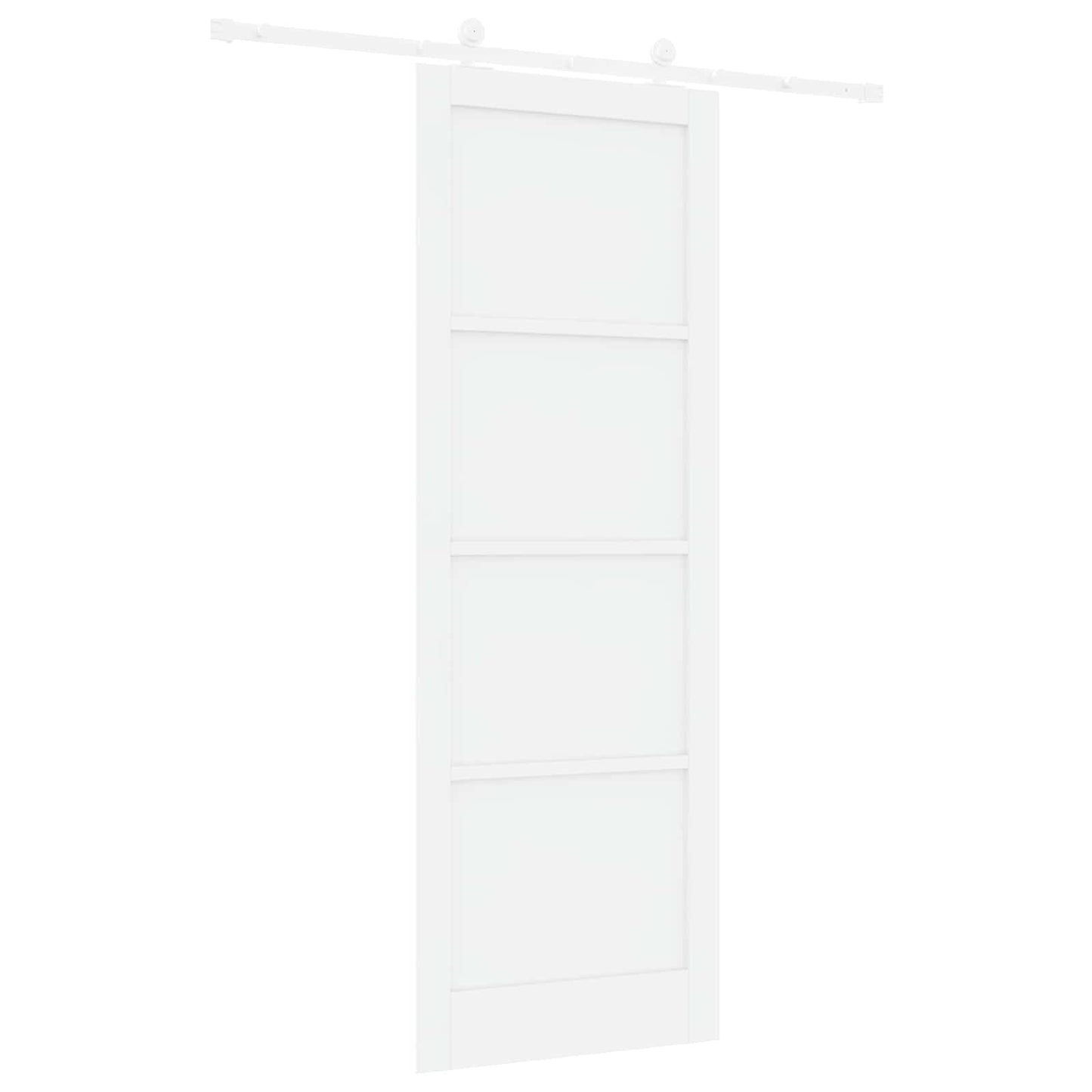 vidaXL Sliding Door White 83 x 232 cm Solid Pine Wood