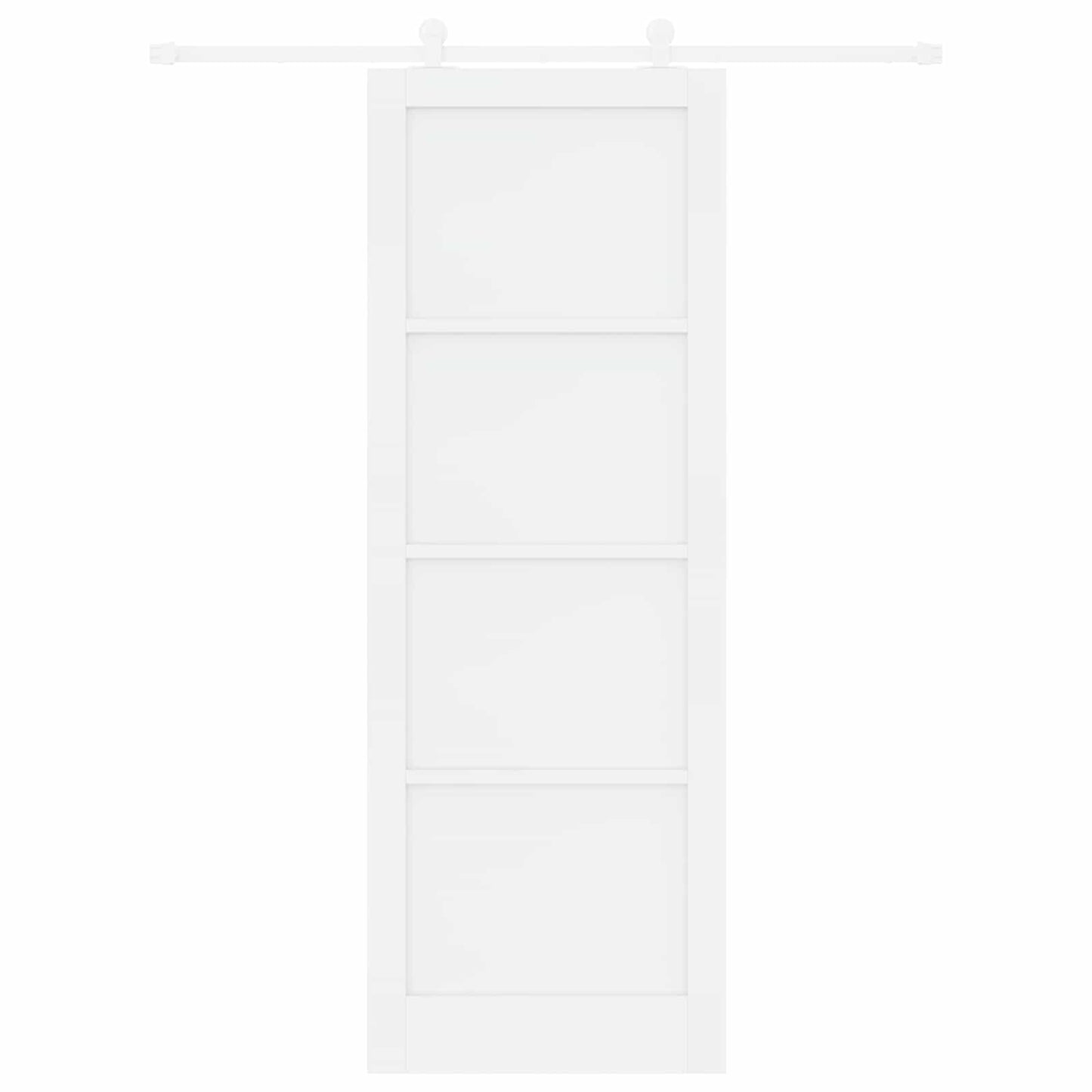 vidaXL Sliding Door White 83 x 232 cm Solid Pine Wood