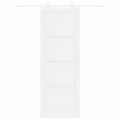 vidaXL Sliding Door White 83 x 232 cm Solid Pine Wood