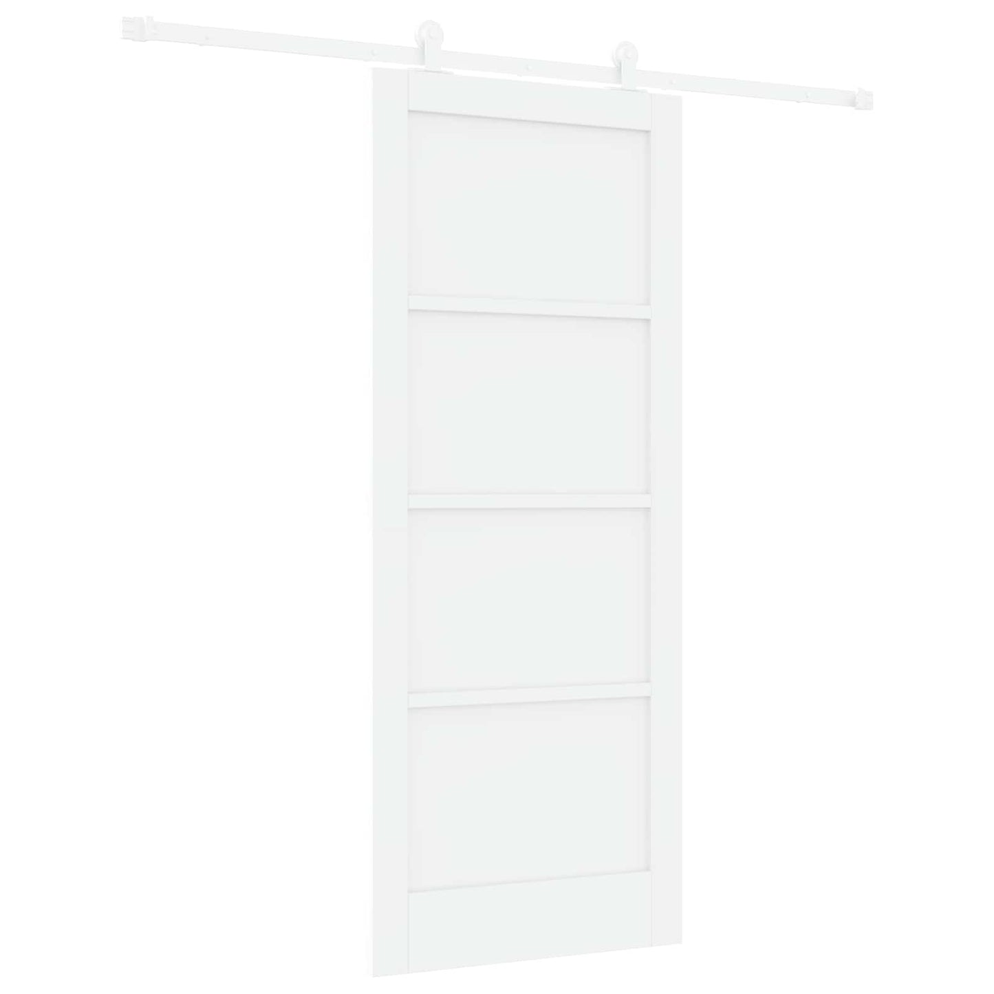 vidaXL Sliding Door White 83 x 202 cm Solid Pine Wood