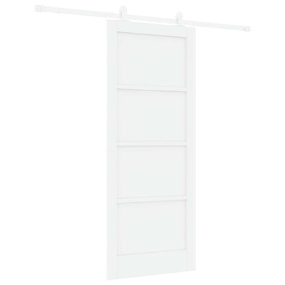 vidaXL Sliding Door White 83 x 202 cm Solid Pine Wood