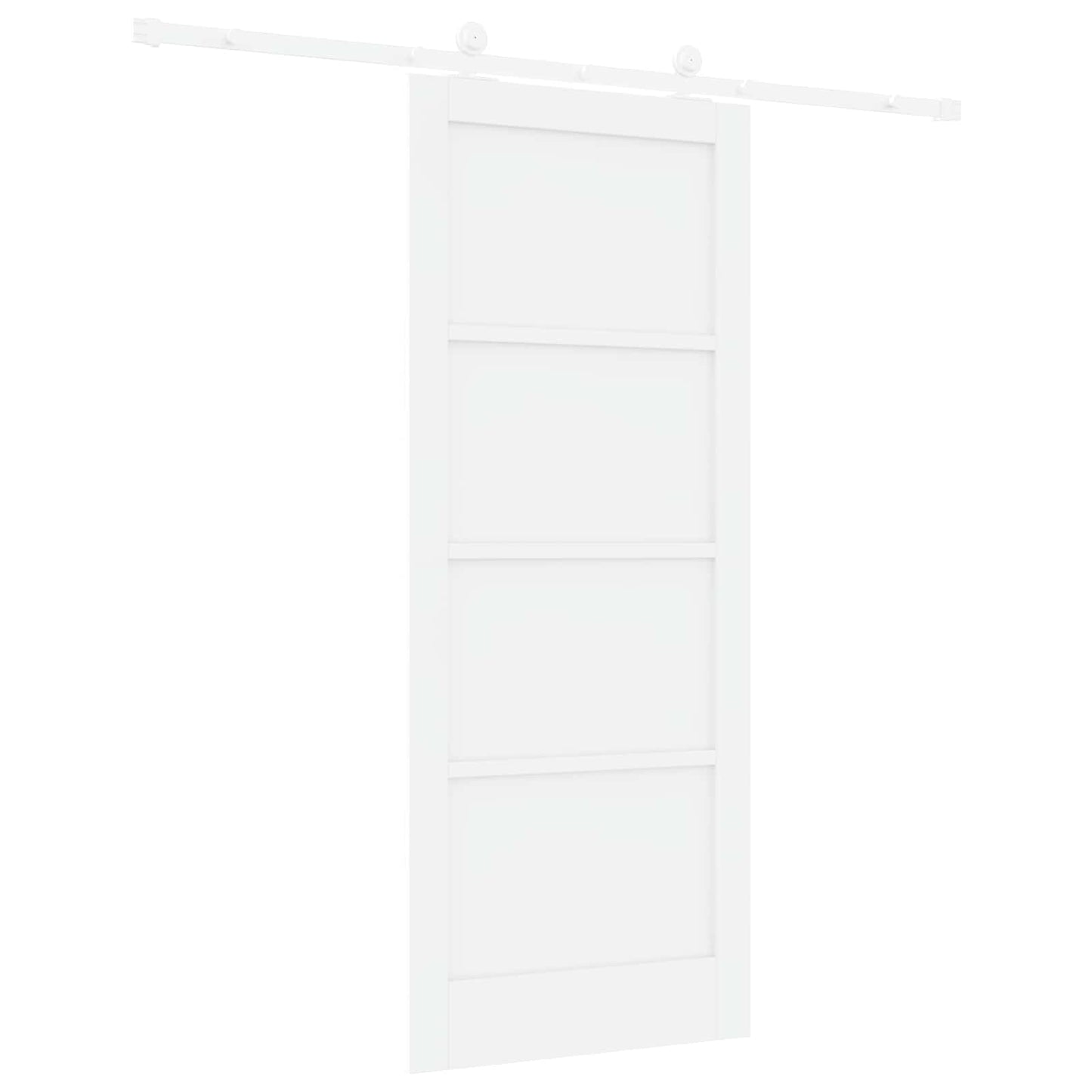 vidaXL Sliding Door White 83 x 202 cm Solid Pine Wood