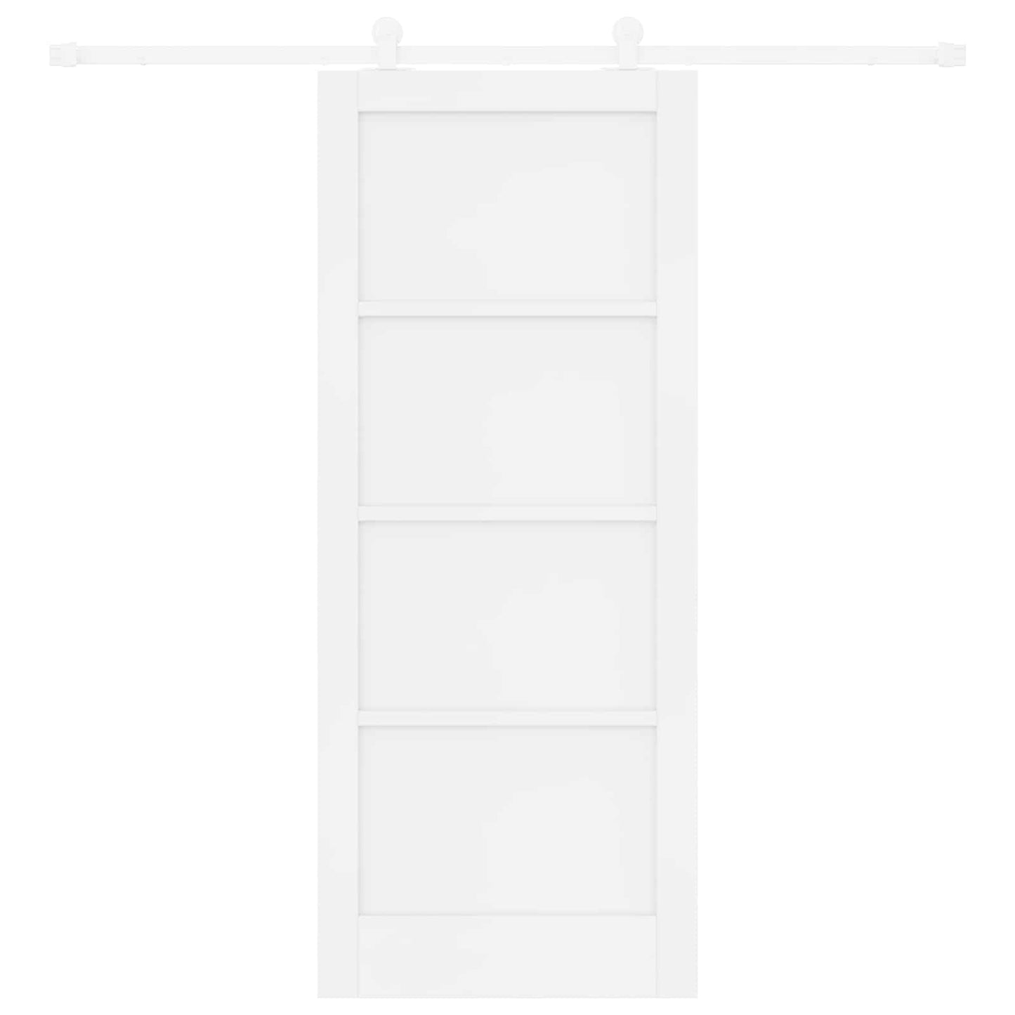 vidaXL Sliding Door White 83 x 202 cm Solid Pine Wood