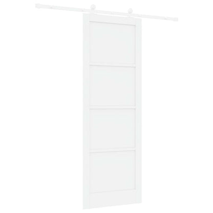 vidaXL Sliding Door White 83 x 232 cm Solid Pine Wood