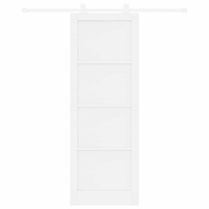 vidaXL Sliding Door White 83 x 232 cm Solid Pine Wood