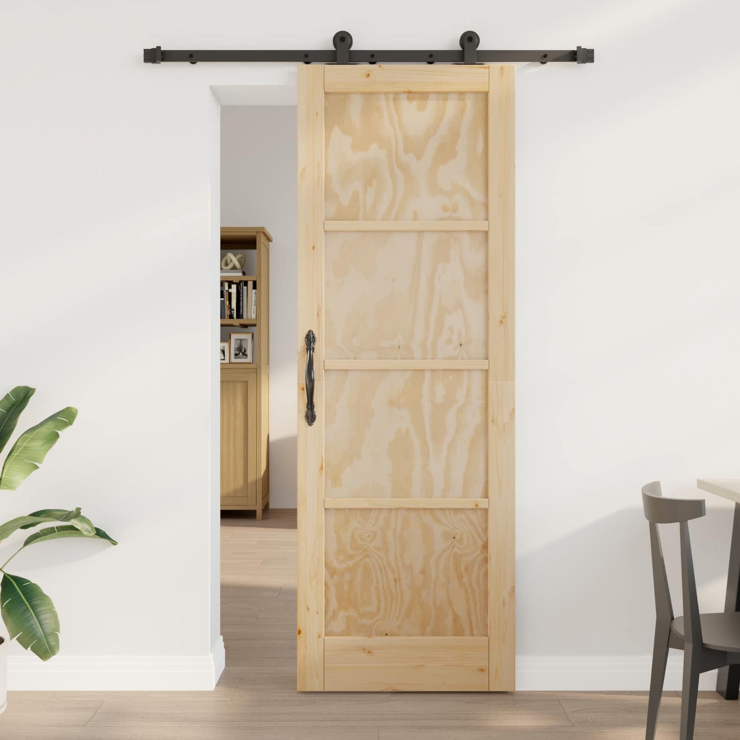vidaXL Sliding Door ORKDAL Natural 73.5 x 211 cm Solid Pine Wood