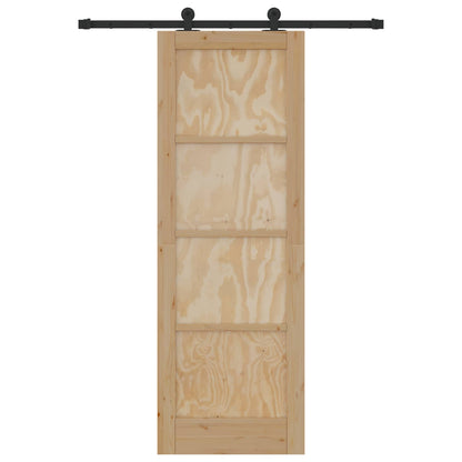 vidaXL Sliding Door ORKDAL Natural 73.5 x 211 cm Solid Pine Wood