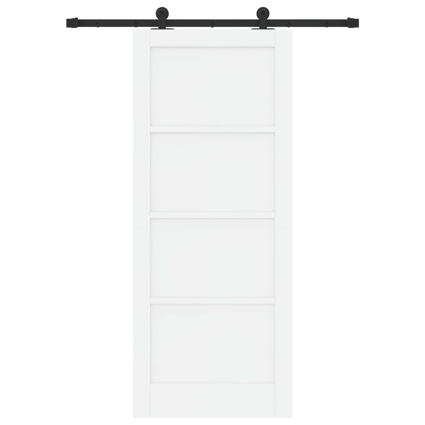 vidaXL Sliding Door ORKDAL White 83 x 202 cm Solid Pine Wood