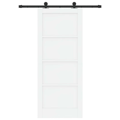 vidaXL Sliding Door ORKDAL White 83 x 202 cm Solid Pine Wood