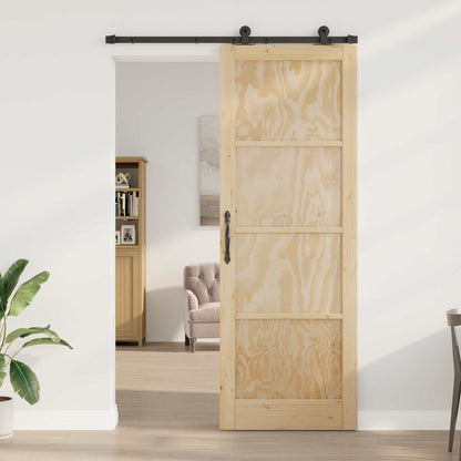 vidaXL Sliding Door ORKDAL Natural 83 x 232 cm Solid Pine Wood