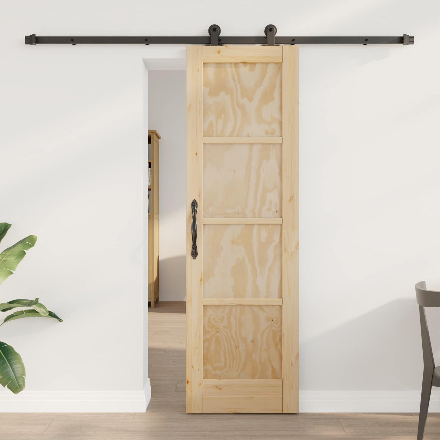 vidaXL Sliding Door ORKDAL Natural 61 x 198.5 cm Solid Pine Wood