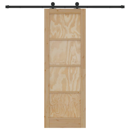 vidaXL Sliding Door ORKDAL Natural 73.5 x 211 cm Solid Pine Wood