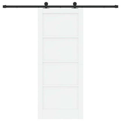 vidaXL Sliding Door ORKDAL White 83 x 202 cm Solid Pine Wood