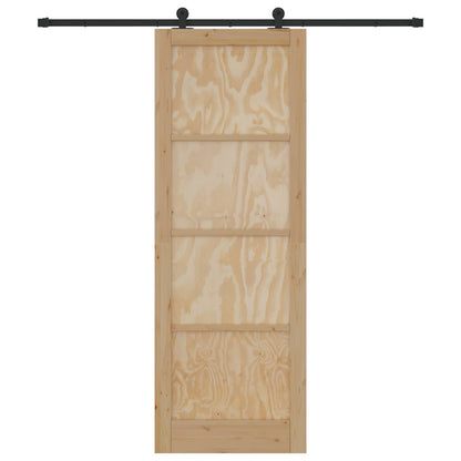 vidaXL Sliding Door ORKDAL Natural 83 x 232 cm Solid Pine Wood