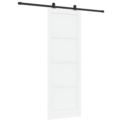 vidaXL Sliding Door ORKDAL White 83 x 232 cm Solid Pine Wood