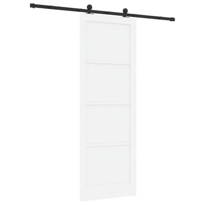 vidaXL Sliding Door ORKDAL White 83 x 232 cm Solid Pine Wood