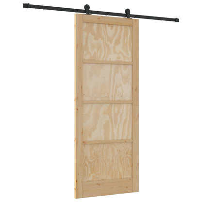 vidaXL Sliding Door ORKDAL Natural 86 x 211 cm Solid Pine Wood