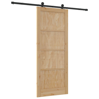 vidaXL Sliding Door ORKDAL Natural 86 x 211 cm Solid Pine Wood