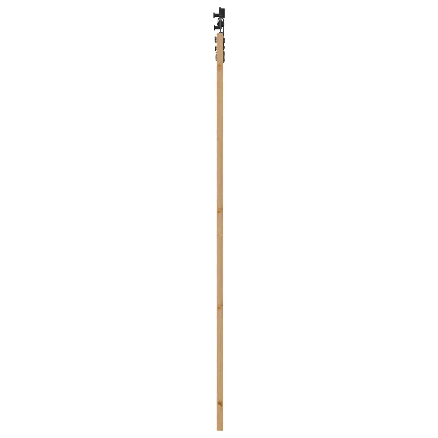 vidaXL Sliding Door Natural and Black 83 x 232 cm Solid Pine Wood